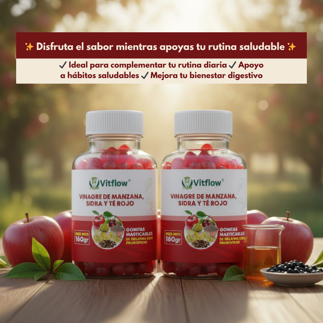 Gomitas De Vinagre De Manzana - El Secreto Natural para complementar tu rutina diaria de forma deliciosa y práctica
